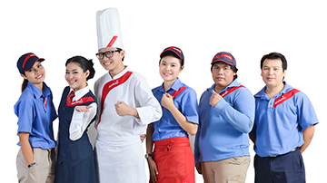 Group of Sodexo employees in uniform