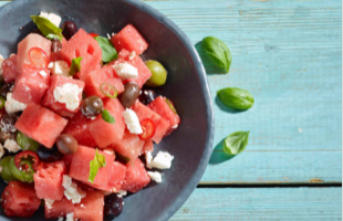 fetta and watermelon salad