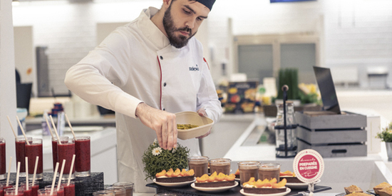 a Sodexo chef is preparing catering for an event