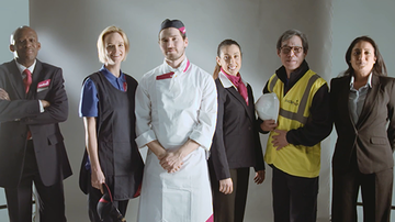 Groupe d&#039;employés de Sodexo en uniforme